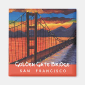 Golden Gate Bridge | Het acrylschilderen | Magneet (Voorkant)