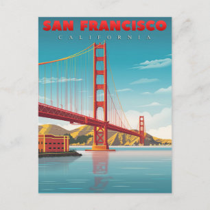 Golden Gate Bridge, het monument van San Francisco Briefkaart