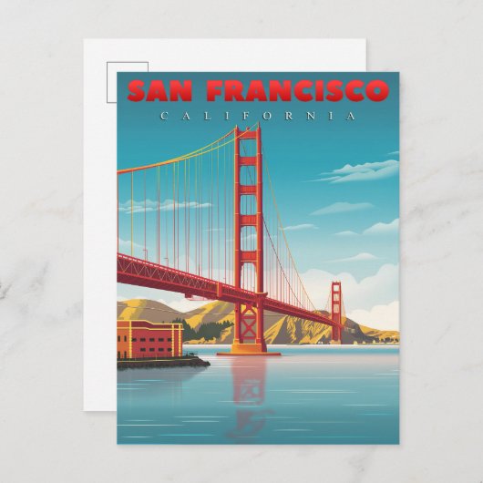 Golden Gate Bridge, het monument van San Francisco Briefkaart (Voorkant / Achterkant)