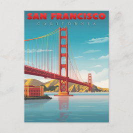 Golden Gate Bridge, het monument van San Francisco Briefkaart