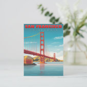Golden Gate Bridge, het monument van San Francisco Briefkaart (Staand voorkant)
