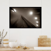 Golden Gate Bridge in de mist #5 Poster (Keuken)