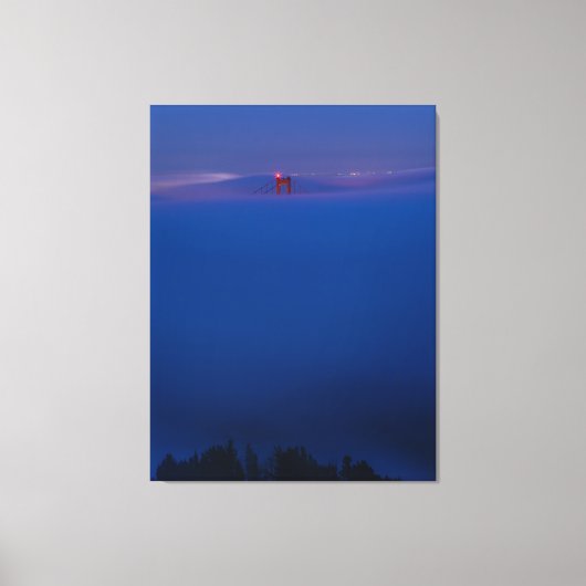 Golden Gate Bridge in de mist Canvas Afdruk (Voorkant)