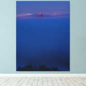 Golden Gate Bridge in de mist Canvas Afdruk (Insitu (Houten vloer))