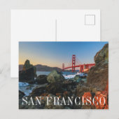 Golden Gate Bridge in Dusk | San Francisco Briefkaart (Voorkant / Achterkant)
