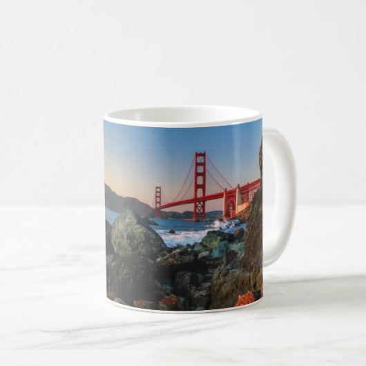 Golden Gate Bridge in Dusk | San Francisco Koffiemok (Voorkant rechts)