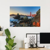 Golden Gate Bridge in Dusk | San Francisco Poster (Thuiskantoor)