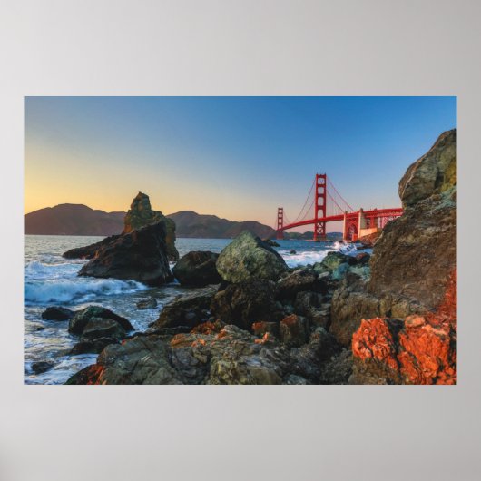 Golden Gate Bridge in Dusk | San Francisco Poster (Voorkant)