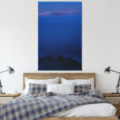 Golden Gate Bridge in Mist bij Nacht Canvas Afdruk (Insitu (Slaapkamer))