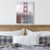 Golden gate bridge in mist. canvas afdruk (Insitu (Slaapkamer))