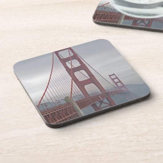 Golden gate bridge in mist. onderzetter (Linkerzijde)