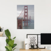 Golden gate bridge in mist. poster (Thuiskantoor)
