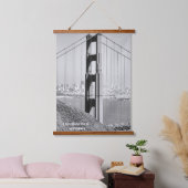 Golden Gate Bridge in monochroom Hangend Wandkleed (Slaapkamer)