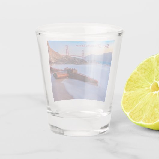 Golden Gate Bridge in San Francisco, Baker Beach Shot Glas (Achterkant)