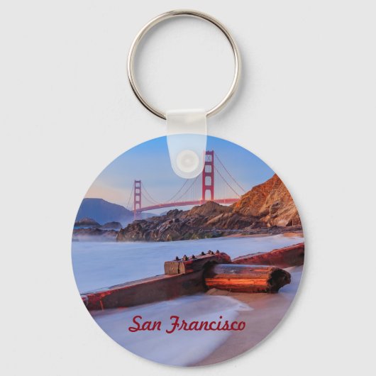Golden Gate Bridge in San Francisco, Baker Beach Sleutelhanger (Voorkant)