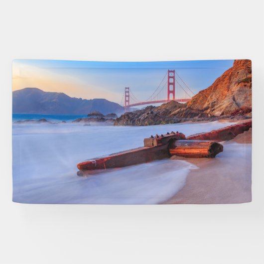 Golden Gate Bridge in San Francisco, Baker Beach Spandoek (Horizontaal)