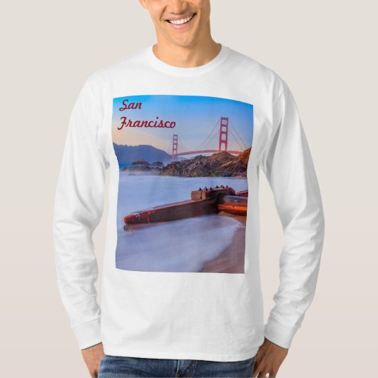 Golden Gate Bridge in San Francisco, Baker Beach T-shirt (Voorkant)
