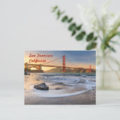 Golden Gate Bridge in San Francisco bij zonsonderg Briefkaart (Staand voorkant)