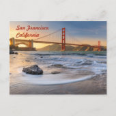 Golden Gate Bridge in San Francisco bij zonsonderg Briefkaart (Voorkant)