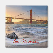 Golden Gate Bridge in San Francisco bij zonsonderg Magneet (Voorkant)