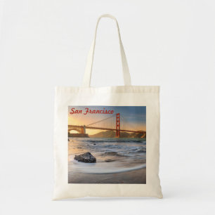 Golden Gate Bridge in San Francisco bij zonsonderg Tote Bag