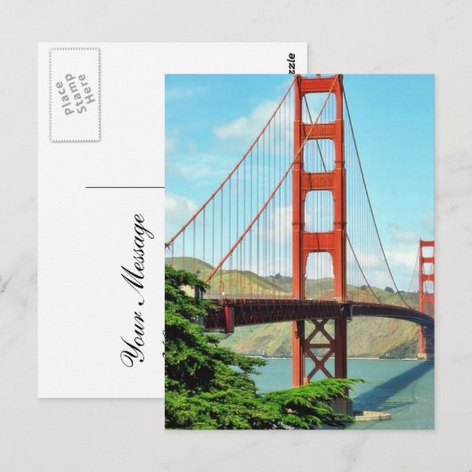 Golden Gate Bridge in San Francisco Briefkaart (Voorkant / Achterkant)