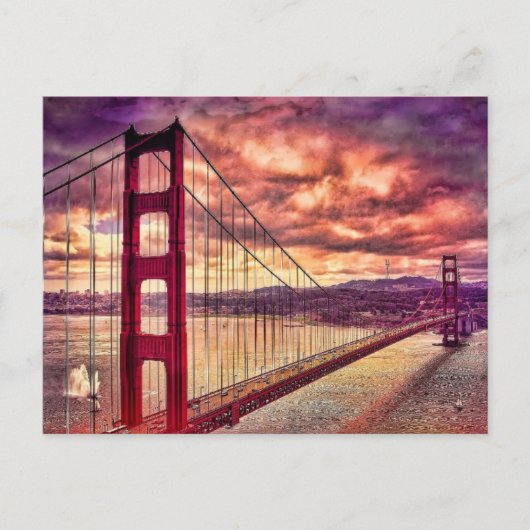 Golden Gate Bridge in San Francisco, Californië. Briefkaart (Voorkant)