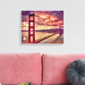 Golden Gate Bridge in San Francisco, Californië. Canvas Afdruk (Insitu (Woonkamer))