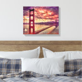 Golden Gate Bridge in San Francisco, Californië. Canvas Afdruk (Insitu (Slaapkamer))