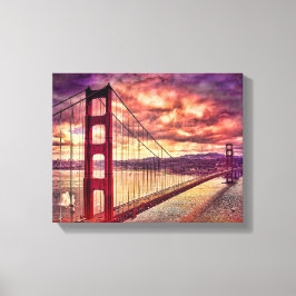Golden Gate Bridge in San Francisco, Californië. Canvas Afdruk