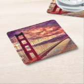 Golden Gate Bridge in San Francisco, Californië. Kartonnen Onderzetters (Schuin)