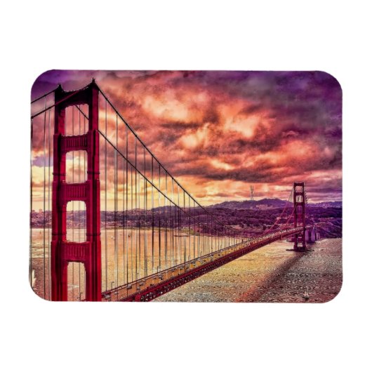 Golden Gate Bridge in San Francisco, Californië. Magneet (Horizontaal)