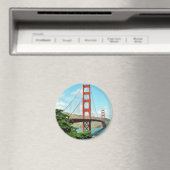 Golden Gate Bridge in San Francisco Magneet (Insitu (Vaatwasser))