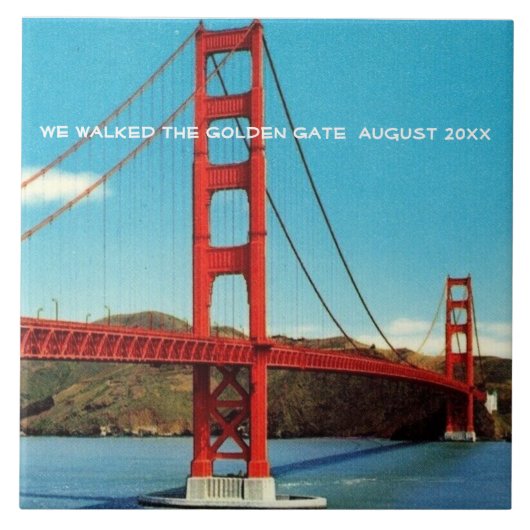 Golden Gate Bridge Memory Keramische Tegel Tegeltje (Voorkant)