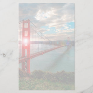 Golden Gate Bridge met Sun Shining through. Briefpapier