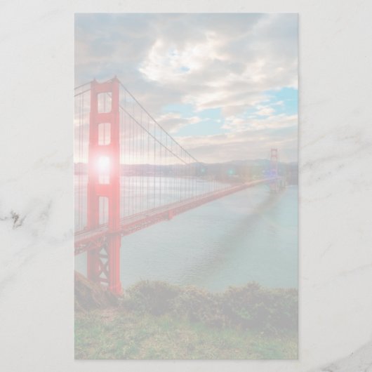 Golden Gate Bridge met Sun Shining through. Briefpapier (Voorkant)
