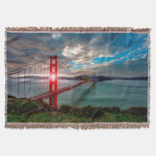 Golden Gate Bridge met Sun Shining through. Deken (Voorkant)