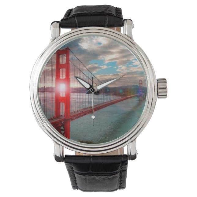 Golden Gate Bridge met Sun Shining through. Horloge (Voorkant)