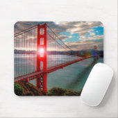 Golden Gate Bridge met Sun Shining through. Muismat (Met muis)