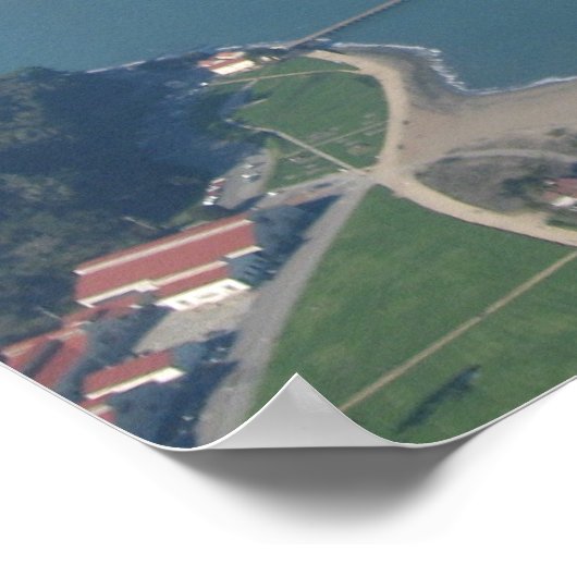 Golden Gate Bridge met Zeppelin Poster (Hoek)