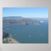 Golden Gate Bridge met Zeppelin Poster (Voorkant)