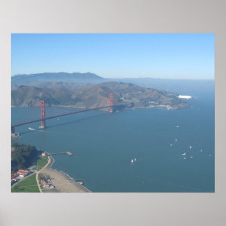 Golden Gate Bridge met Zeppelin Poster