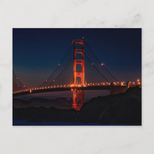 Golden Gate Bridge Nachtlucht Briefkaart