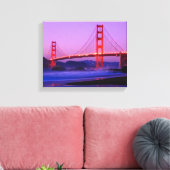 Golden Gate Bridge on Baker Beach at Sundown Canvas Afdruk (Insitu (Woonkamer))