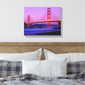 Golden Gate Bridge on Baker Beach at Sundown Canvas Afdruk (Insitu (Slaapkamer))