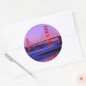 Golden Gate Bridge on Baker Beach at Sundown Ronde Sticker (Envelop)