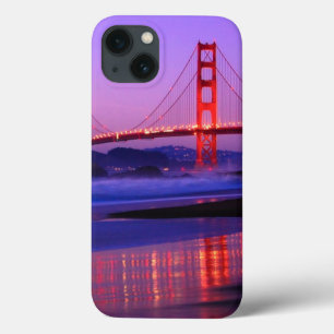 Golden Gate Bridge op Baker Beach bij zonsondergan iPhone 13 Hoesje