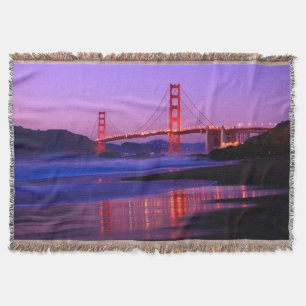 Golden Gate Bridge op Baker Beach bij zonsondergan Deken