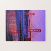 Golden Gate Bridge op Baker Beach bij zonsondergan Legpuzzel (Horizontaal)