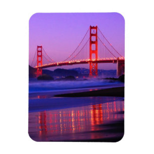 Golden Gate Bridge op Baker Beach bij zonsondergan Magneet